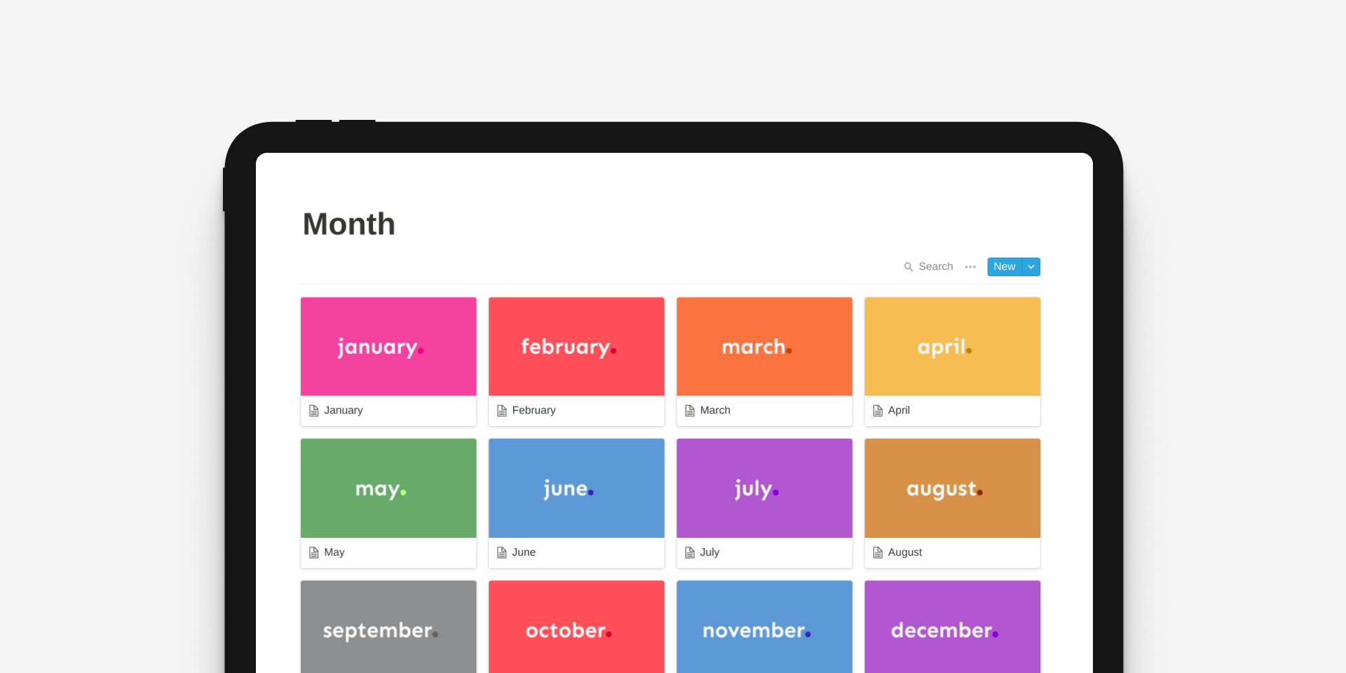 Notion Month Covers - Light Mode